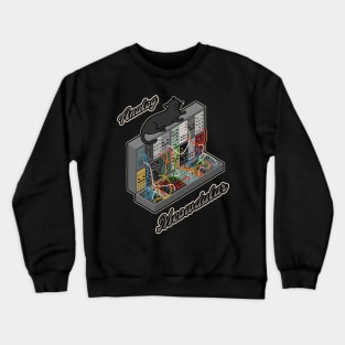 Cat on Modular Synth Funny synthesizer Crewneck Sweatshirt